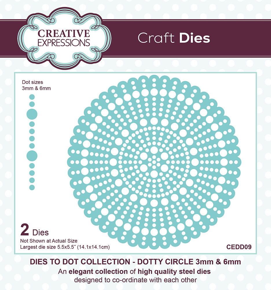 Creative Expressions Dies to Dot Collection - Dotty Circle 3mm & 6mm