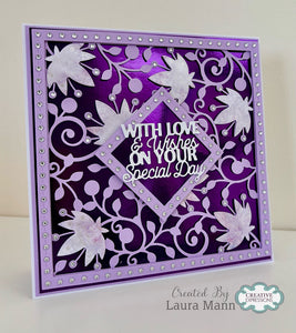 Creative Expressions Dies to Dot Collection - Lotus Flower Background
