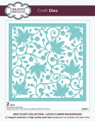 Creative Expressions Dies to Dot Collection - Lotus Flower Background