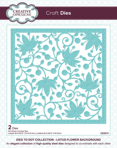 Creative Expressions Dies to Dot Collection - Lotus Flower Background