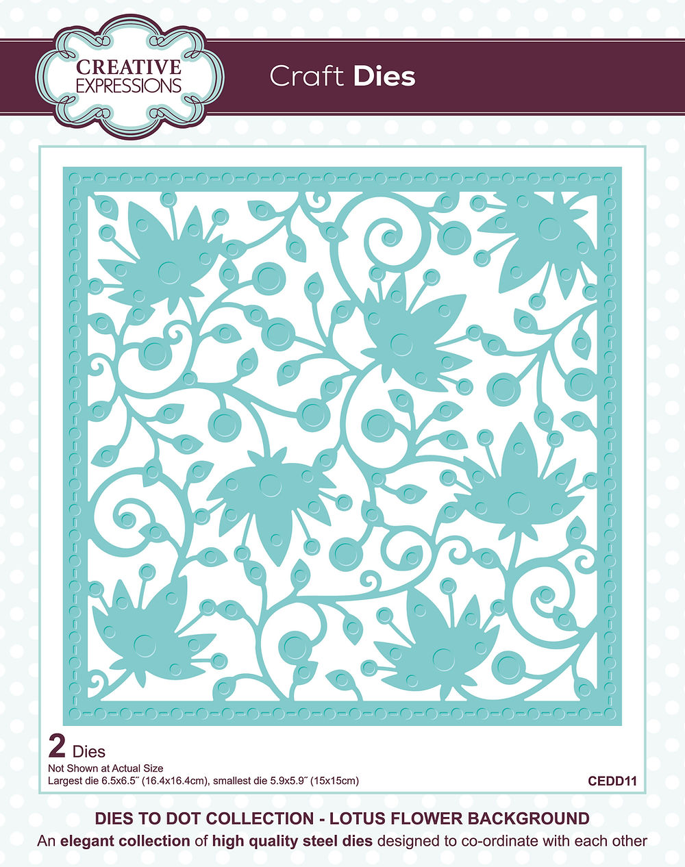 Creative Expressions Dies to Dot Collection - Lotus Flower Background