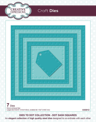 Creative Expressions Dies to Dot Collection - Dot Dash Squares