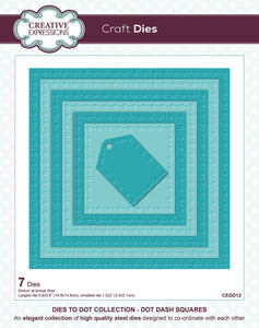 Creative Expressions Dies to Dot Collection - Dot Dash Squares