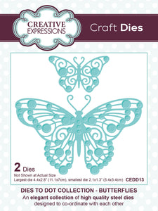 Creative Expressions Dies to Dot Collection - Butterflies
