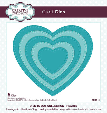 Creative Expressions Dies to Dot Collection - Hearts