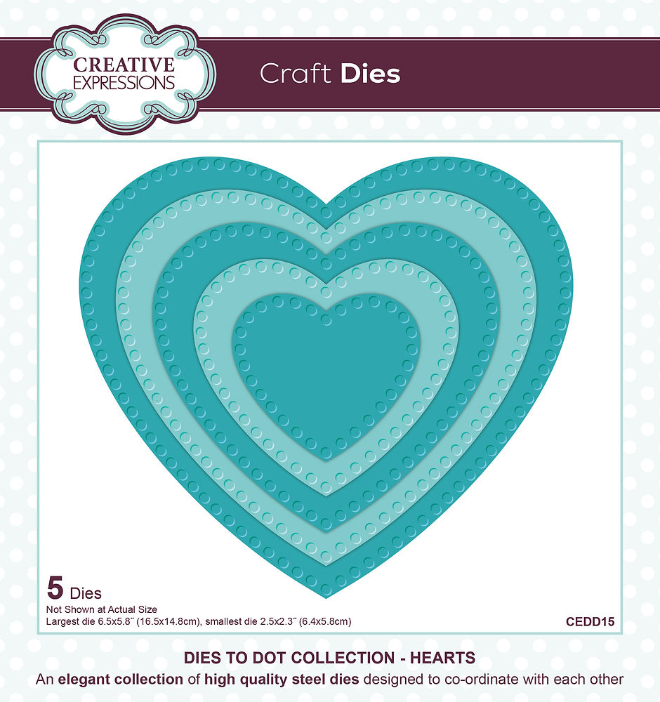 Creative Expressions Dies to Dot Collection - Hearts