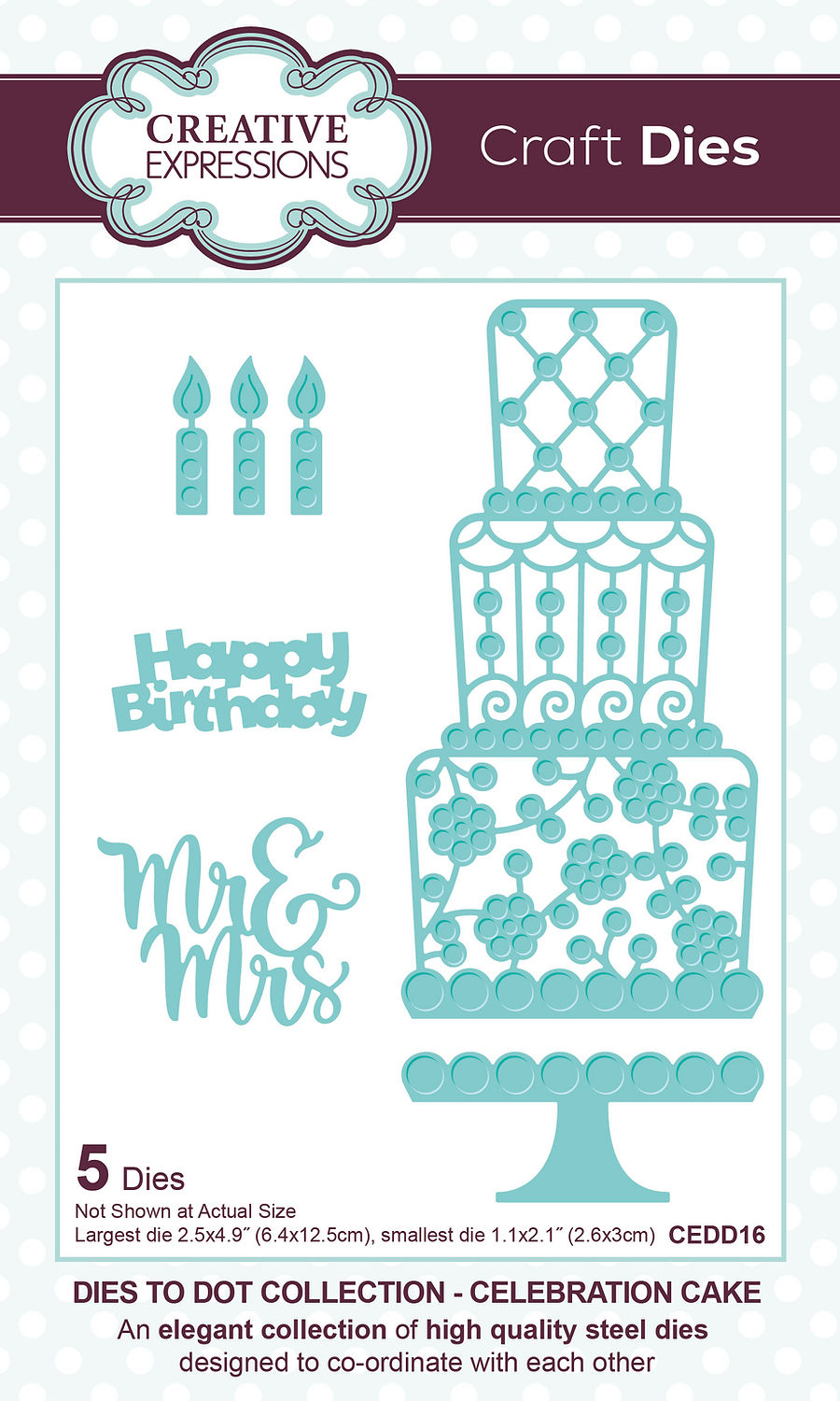 Creative Expressions Dies to Dot Collection - Celebration Cake