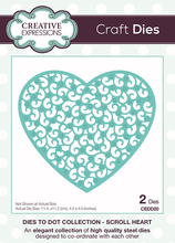 Creative Expressions Dies to Dot Collection - Scroll Heart