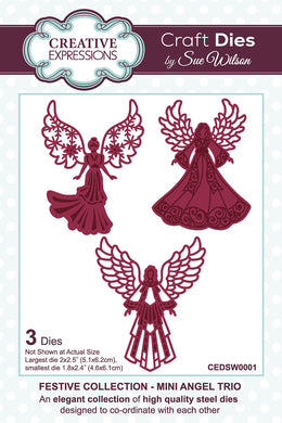 Dies by Sue Wilson Festive Collection - Mini Angel Trio