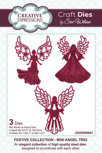 Dies by Sue Wilson Festive Collection - Mini Angel Trio
