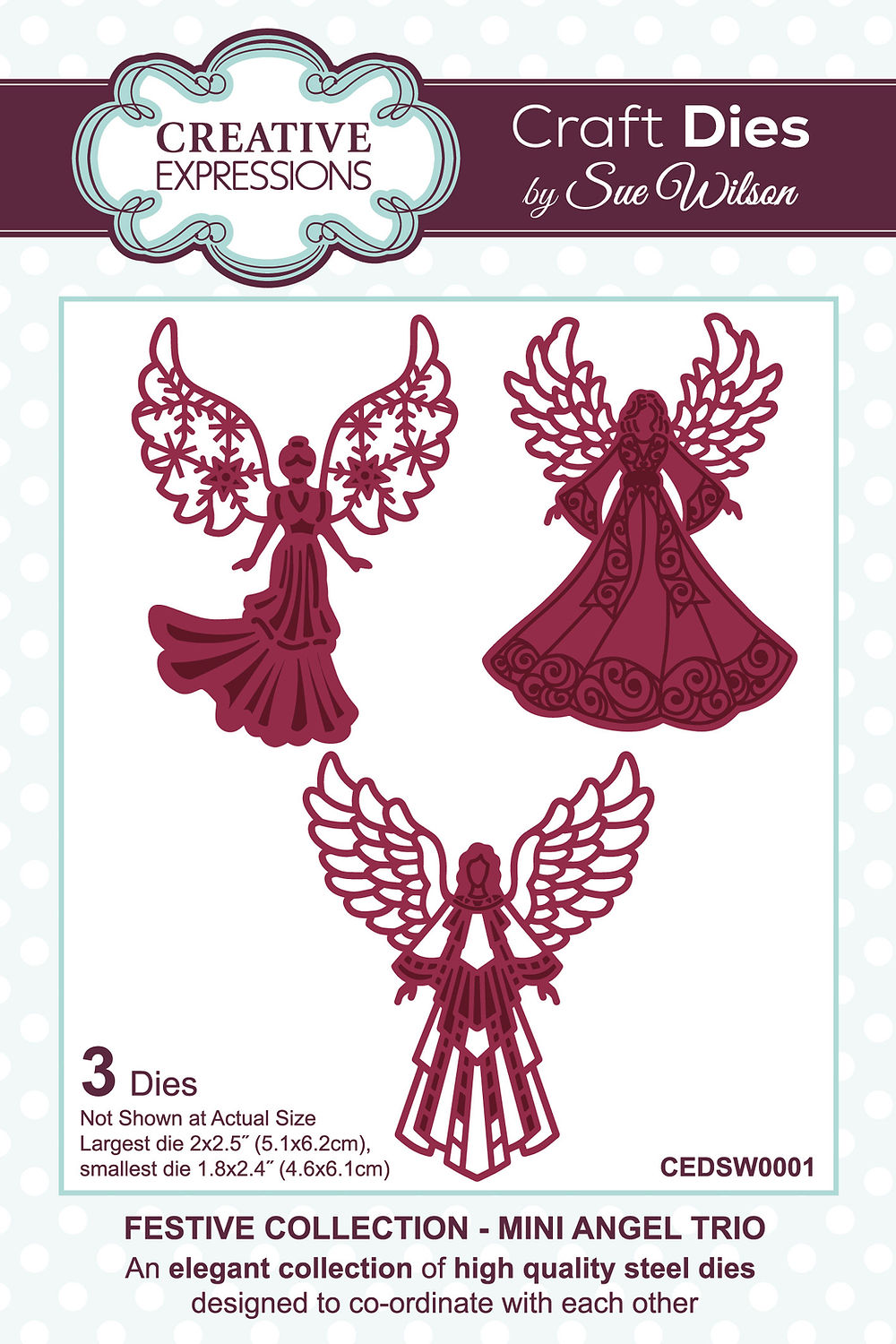 Dies by Sue Wilson Festive Collection - Mini Angel Trio