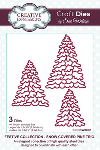 Dies by Sue Wilson Festive Collection - Snow Covered Pine Trio