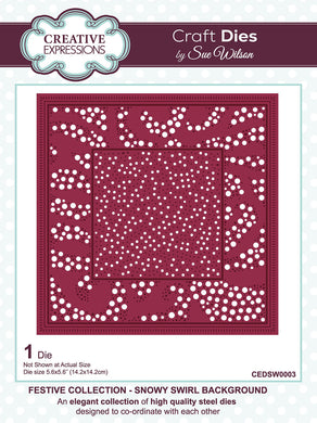Dies by Sue Wilson Festive Collection - Snowy Swirl Background