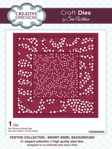 Dies by Sue Wilson Festive Collection - Snowy Swirl Background