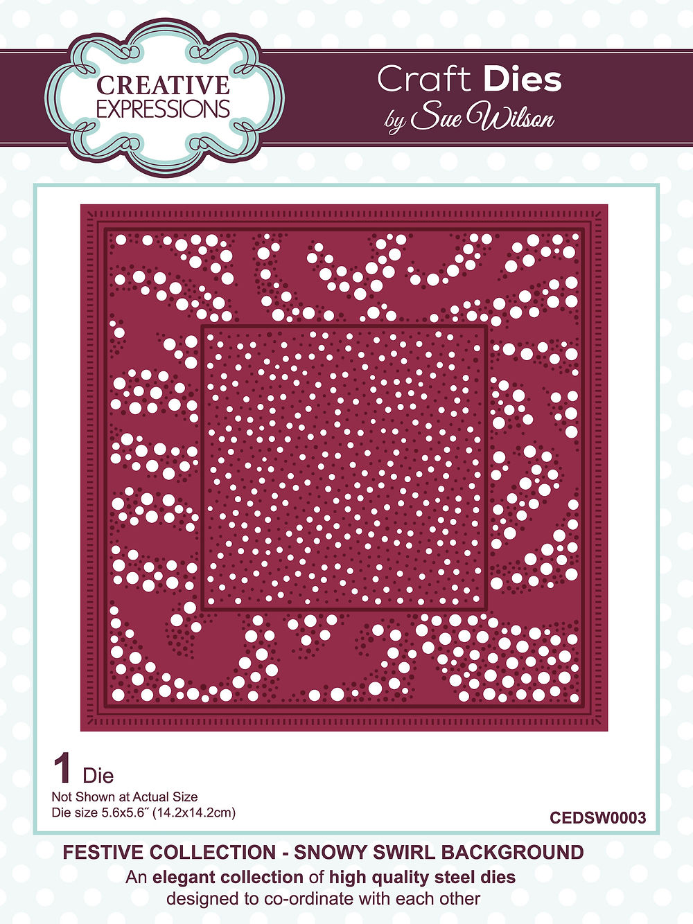 Dies by Sue Wilson Festive Collection - Snowy Swirl Background