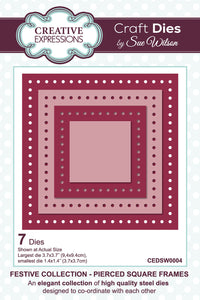 Dies by Sue Wilson Festive Collection - Pierced Square Frames