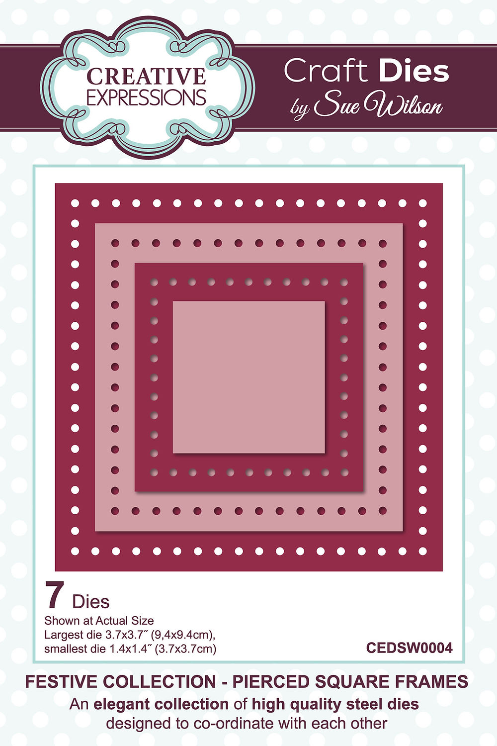 Dies by Sue Wilson Festive Collection - Pierced Square Frames