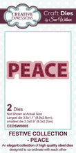 Dies by Sue Wilson Festive Collection - Peace