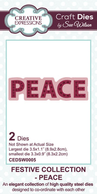 Dies by Sue Wilson Festive Collection - Peace