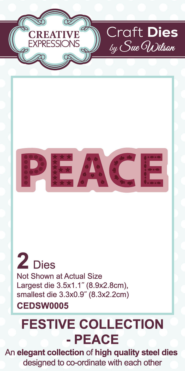 Dies by Sue Wilson Festive Collection - Peace