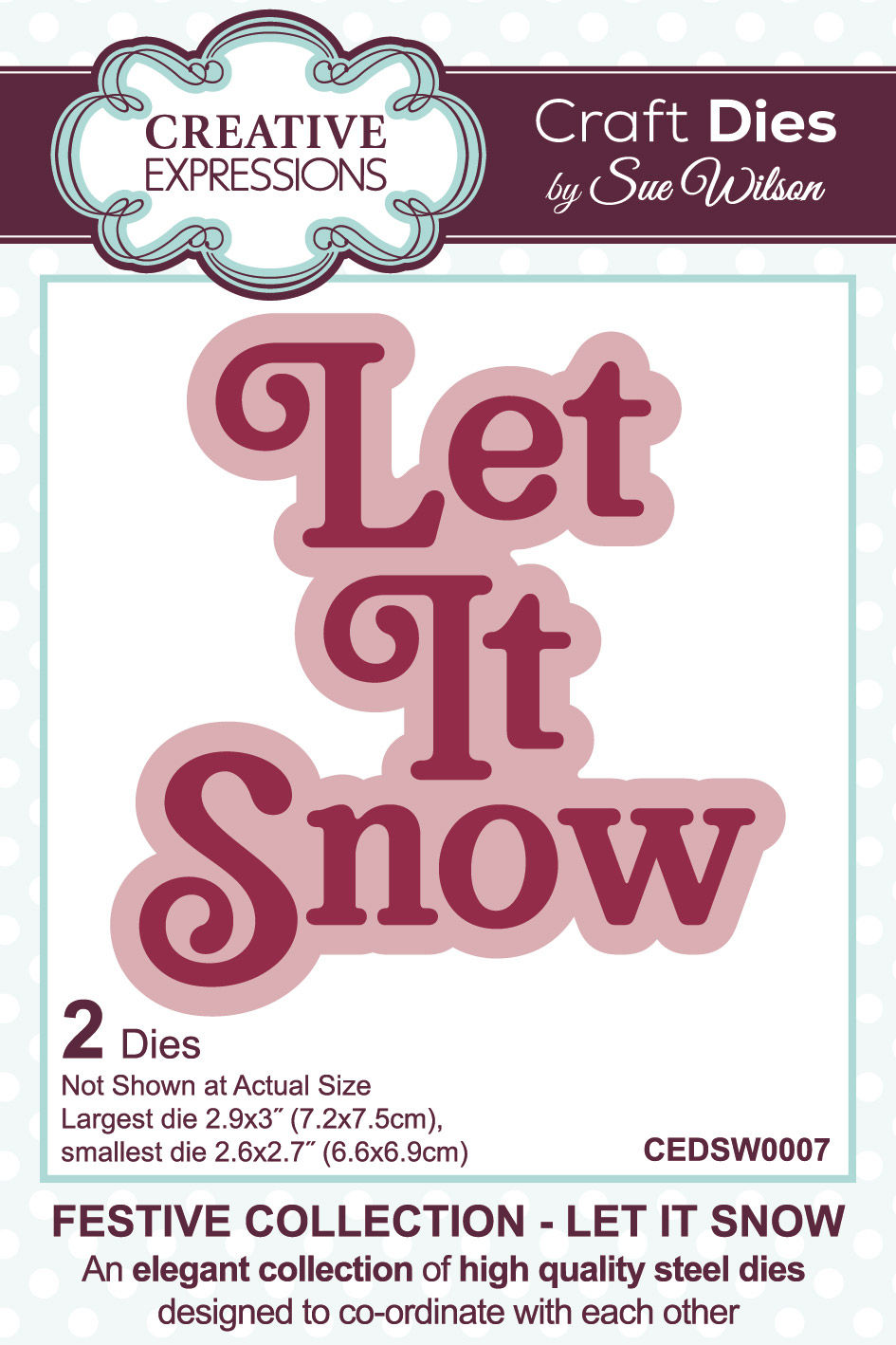 Dies by Sue Wilson Festive Collection - Let It Snow