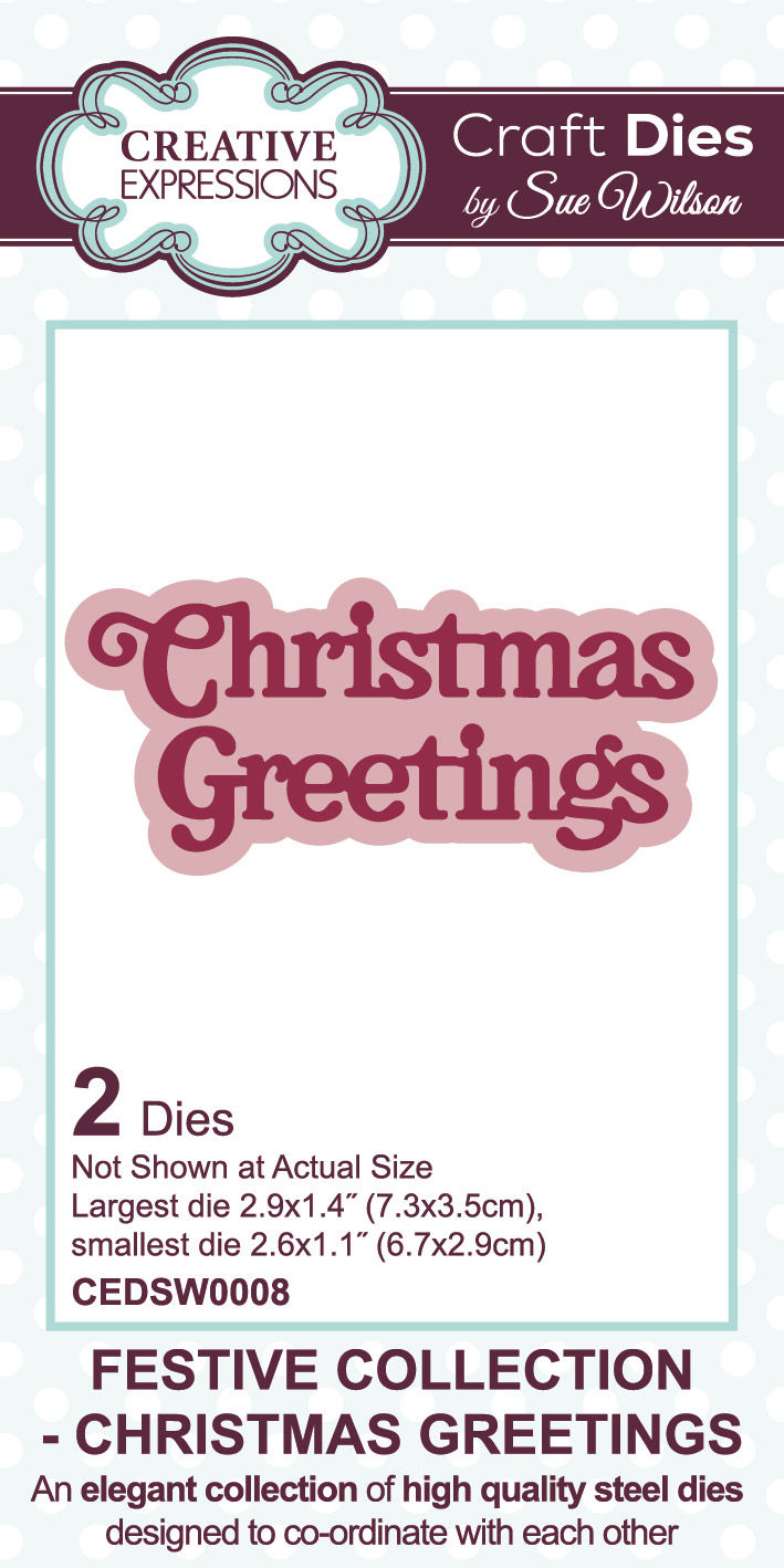 Dies by Sue Wilson Festive Collection - Christmas Greetings