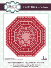 Dies by Sue Wilson Festive Collection - Holly Wreath Octagon