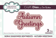 Dies by Sue Wilson Noble Shadowed Sentiments - Autumn Greetings