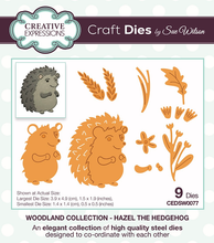 Dies by Sue Wilson Woodland Collection - Hazel The Hedgehog