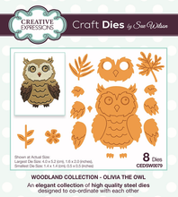 Dies by Sue Wilson Woodland Collection - Olivia The Owl