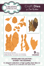 Dies by Sue Wilson Woodland Collection - Sydney The Squirrel