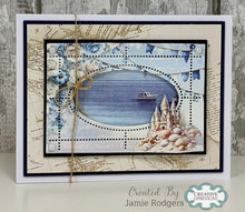 Cardzz By Crealies - Postage Stamp Sheet Rectangle with Oval Dies