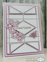 Cardzz By Crealies - Postage Stamp Sheet Rectangle with Diamond Dies