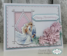 Cardzz By Crealies - Postage Stamp Sheet Rectangle with Diamond Dies