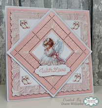 Cardzz By Crealies - Postage Stamp Sheet Square with Diagonal Square Dies