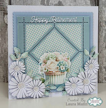 Cardzz By Crealies - Postage Stamp Sheet Square with Diagonal Square Dies