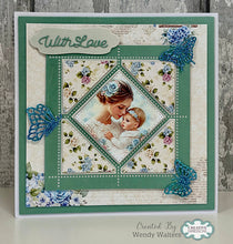 Cardzz By Crealies - Postage Stamp Sheet Square with Diagonal Square Dies