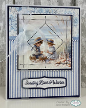 Cardzz By Crealies - Postage Stamp Sheet Square with Diagonal Square Dies