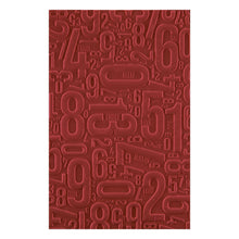 Spellbinders Keepsake Studio - Number Field 3D Embossing Folder by Esther Glas