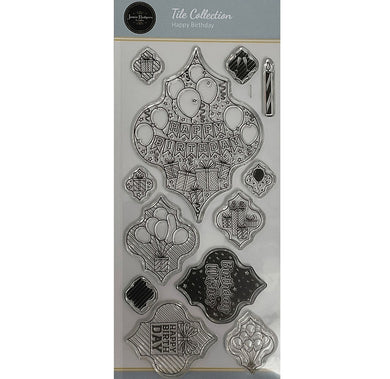 Jamie Rodgers Crafts Tile Collection - Happy Birthday DL Stamp Set