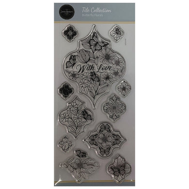 Jamie Rodgers Crafts Tile Collection - Butterfly Florals DL Stamp Set