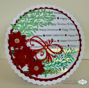 Jamie Rodgers Crafts Essential Backgrounds Collection - Happy Christmas Lines DL Stamp
