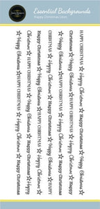 Jamie Rodgers Crafts Essential Backgrounds Collection - Happy Christmas Lines DL Stamp
