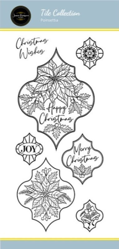 Jamie Rodgers Crafts Tile Collection - Poinsettia DL Stamp Set