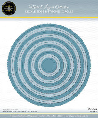 Jamie Rodgers Crafts Mats & Layers Collection - Deckle Edge & Stitched Circles