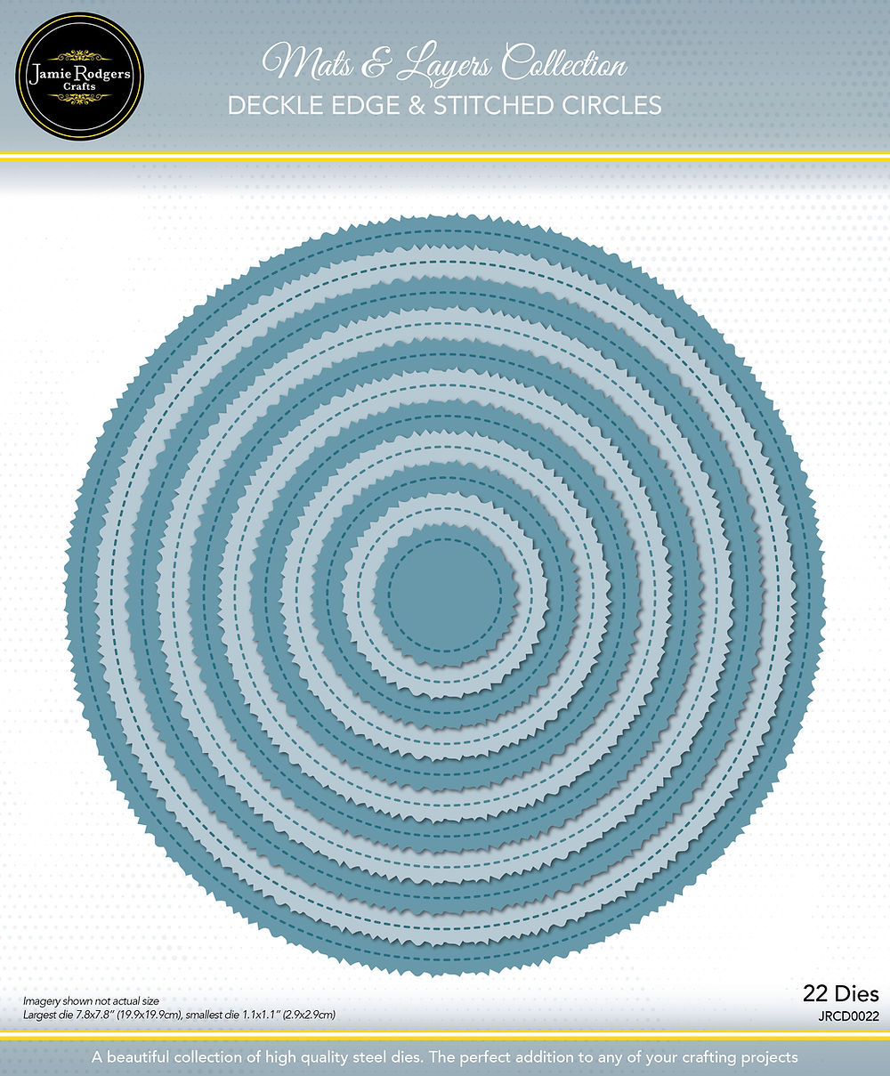 Jamie Rodgers Crafts Mats & Layers Collection - Deckle Edge & Stitched Circles