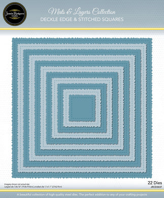 Jamie Rodgers Crafts Mats & Layers Collection - Deckle Edge & Stitched Squares