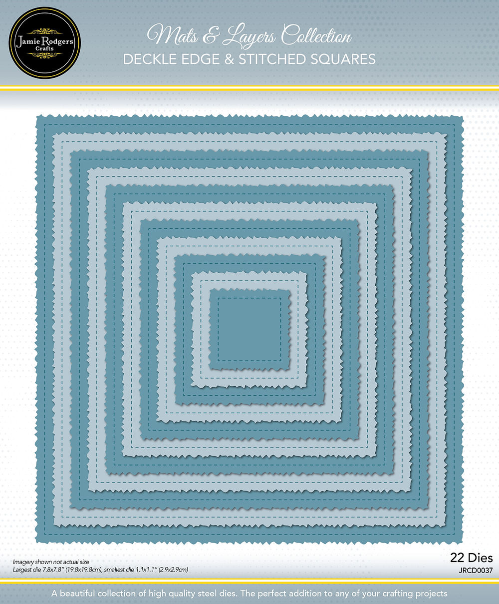 Jamie Rodgers Crafts Mats & Layers Collection - Deckle Edge & Stitched Squares