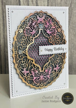Jamie Rodgers Crafts Background Collection - Elegant Butterfly Oval Die Set