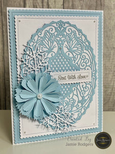 Jamie Rodgers Crafts Background Collection - Elegant Butterfly Oval Die Set
